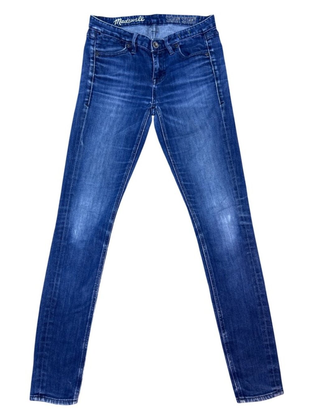 Madewell High Rise Skinny Jeans Sz 25x32 Blue Stretch Denim Classic Minimalist